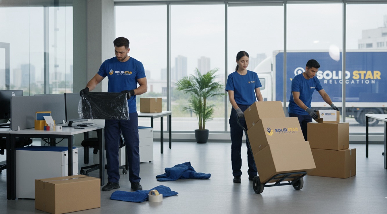 Best Commercial Relocation in Dubai where a Professional movers safely packing home furniture
