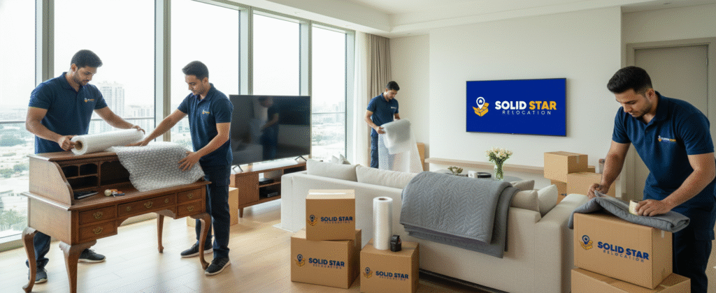 The Benefits of Hiring Full-Service Movers in Dubai | Solid Star Relocations 3 Full-Service in Dubai assembling furniture in a new villa