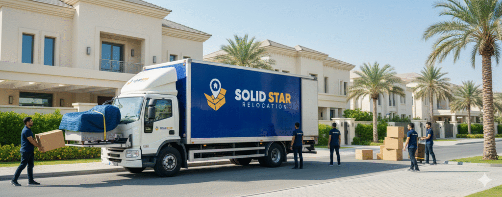 Why Professional House Movers in Dubai Are Better Than DIY Moving | Solid Star Relocation 3 Professional House Movers in Dubai where see wit a truck